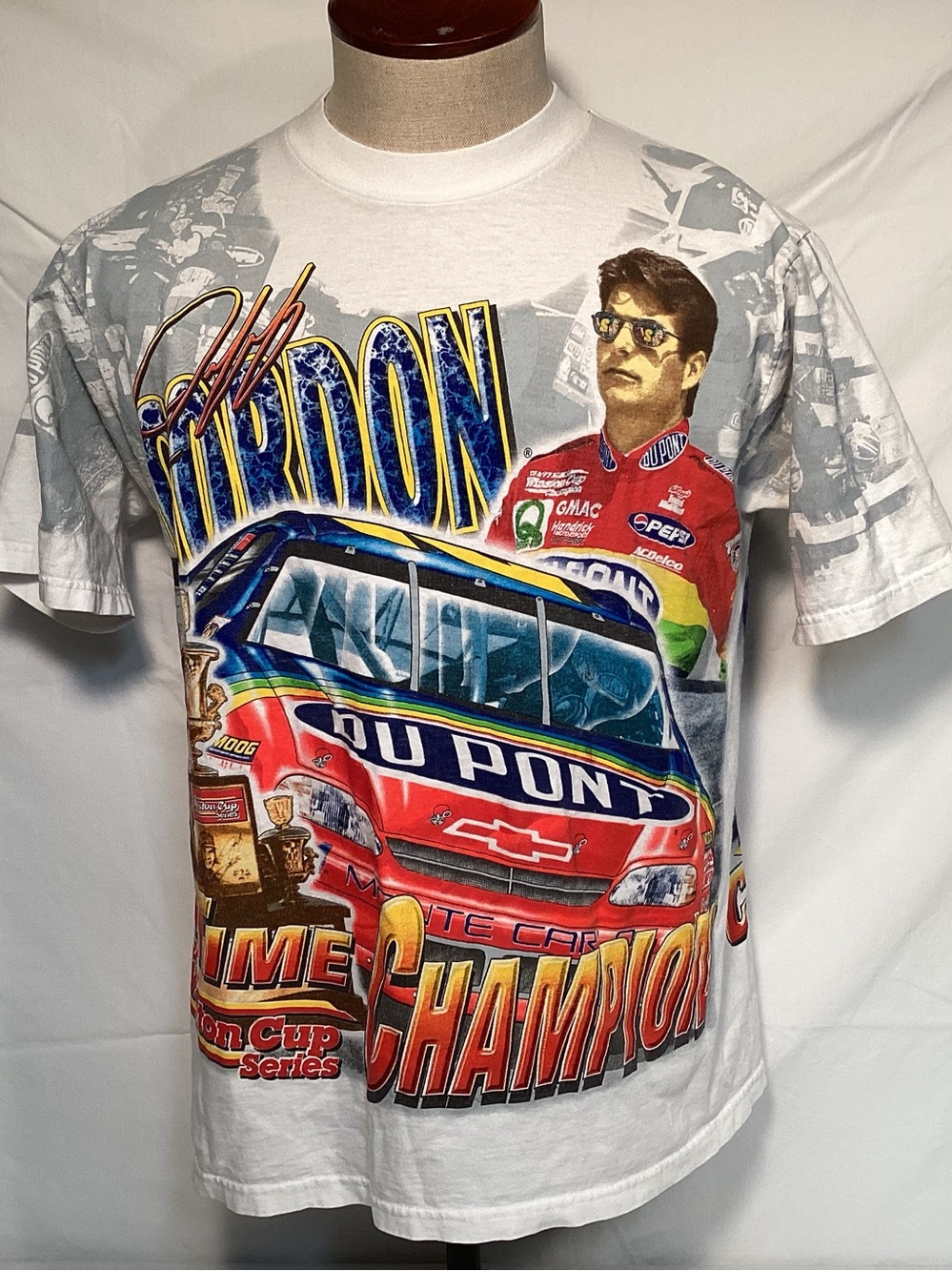 NASCAR Vintage 90s Jeff Gordon All Over Print T-Shirt Chase Authentics